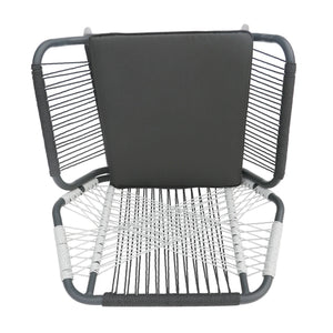 English Elm Christopher Knight Home® - IDAHO Woven Rope Club Chair Set of 2 – Gray Steel Frame, Water-Resistant Polyester Cushions, Stylish Patio Seating (2-Pack) 62330.00CGRY