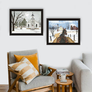 English Elm Trendy Decor 4u Billy Jacobs Two Piece Seasonal Framed Canvas Wall Art Set B067P255217