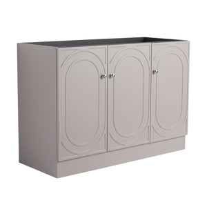 English Elm 48" Modern Freestanding Bathroom Vanity with Integrated Basin, Adjustable Shelf & 3 Metal Handles khaki W999P241062