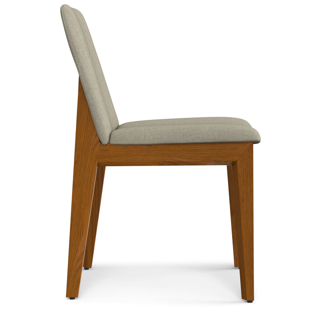 English Elm Selena Scandinavian Dining Chairs Set of 2 – Ash Wood Frame, Linen-Look Upholstery, Padded Comfort, Brown Finish B136P266931