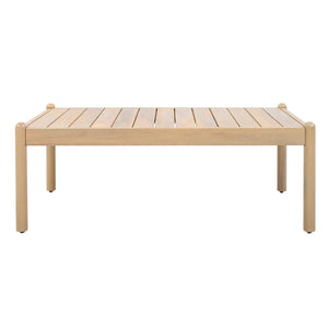 English Elm Outdoor Solid Acacia Slatted Coffee Table Patio Deck Low Profile Teak Finish N768P361446L