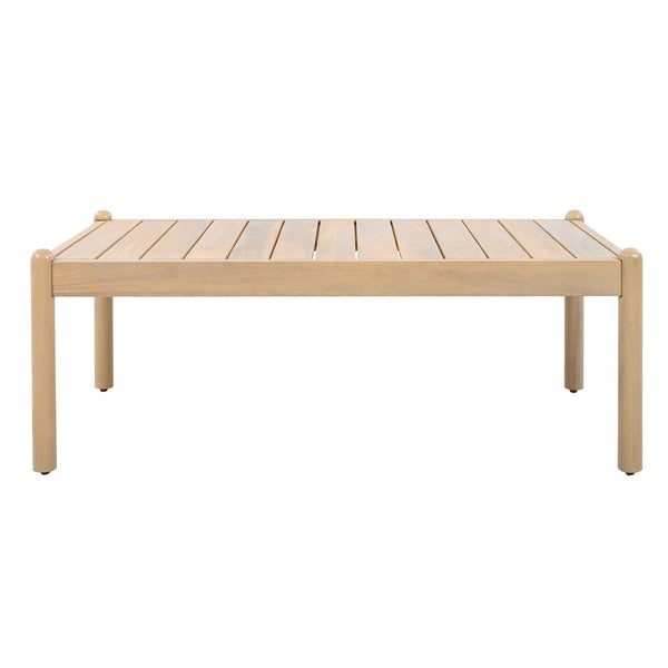 English Elm Outdoor Solid Acacia Slatted Coffee Table Patio Deck Low Profile Teak Finish N768P361446L
