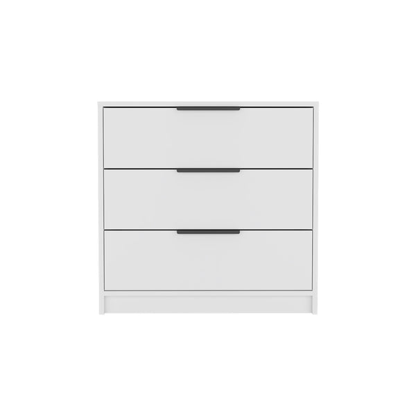 English Elm Kaia White 3-Drawer Dresser with Superior Top, Modern Particle Board Design, 27.5" Wide Storage B07091879