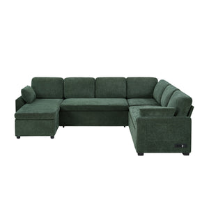 English Elm Swivel Barrel Accent Chair Chenille Tufted Round Club Seat for Living Room Lounge Green N719S002380F