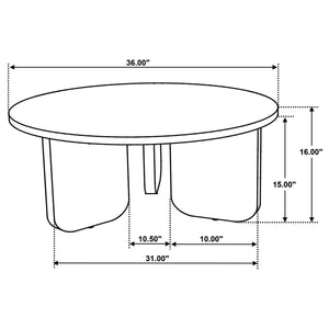English Elm Columbo Brown Round Coffee Table - Rustic Modern Design, Durable Wood, Spacious Surface For Living Rooms B062P375426