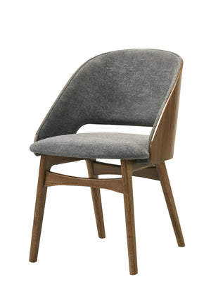 English Elm Delmon Upholstered Dining Chair Set of 2 Dark Walnut Wood Frame Contemporary B2726P440909