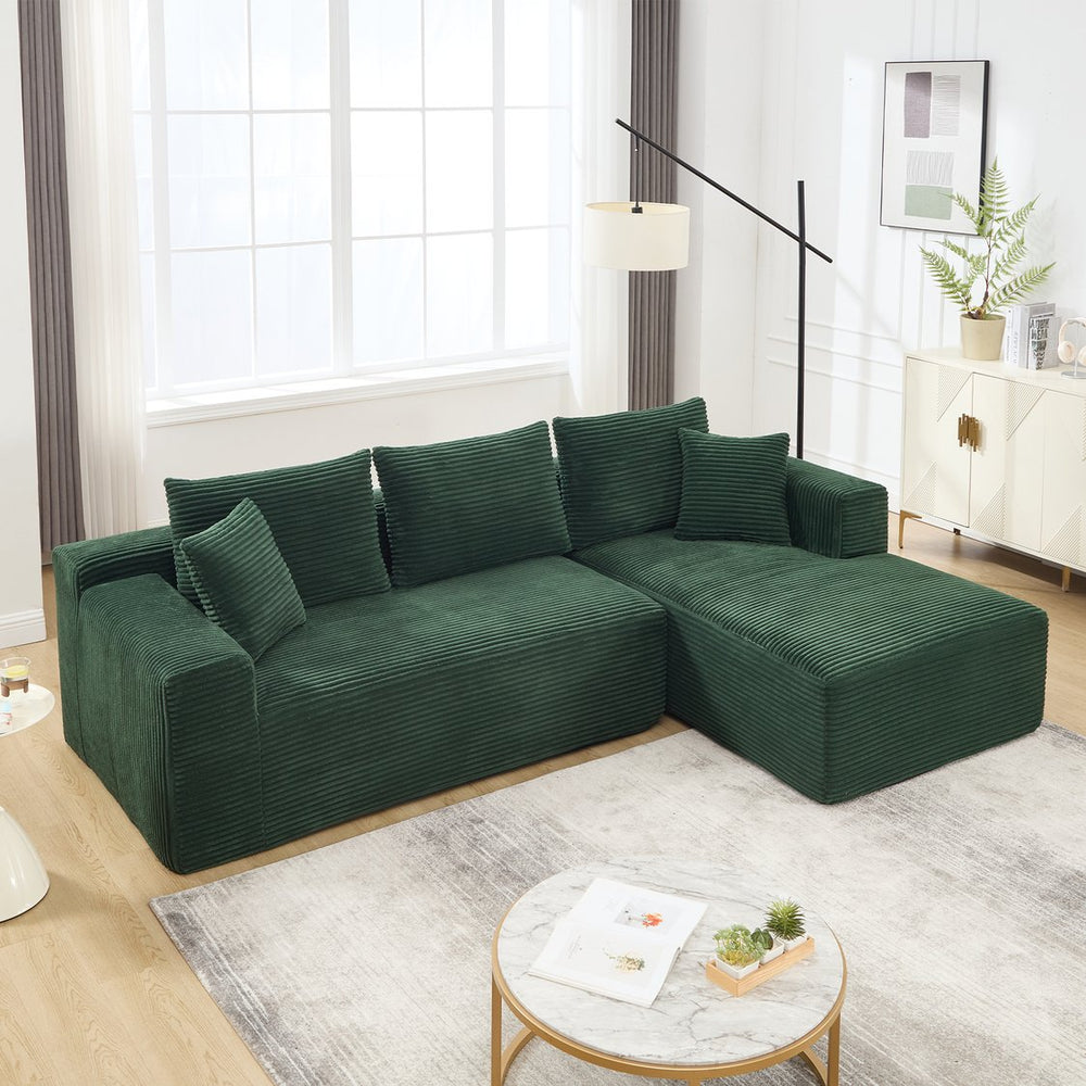 English Elm Modular Cloud Sectional with Oversized Chaise Memory Foam Fill for Living Rooms W3224S00005