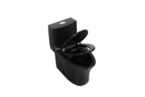 English Elm Toilet Tank Cover Matte Black Antimicrobial Sculptural Bathroom Replacement Lid W1573108945