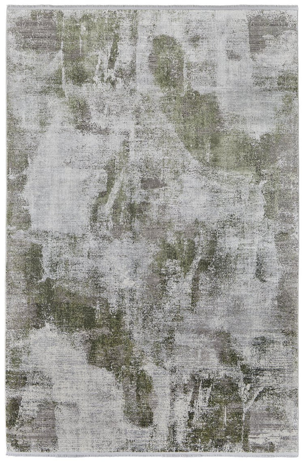 Feizy Rugs Cadiz Collection: Elegant Machine-woven Viscose & Acrylic Low Pile Rug With Stunning Gradient Design Gray,Green,Silver Viscose,Acrylic 86639n5fgrnivyh39