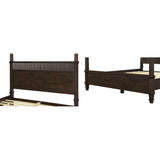 Martha Stewart Kenna Traditional Canopy Bed Queen MT115-1206 Dark Coffee