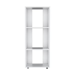 English Elm Newmanstown Slim White Bookcase – Engineered Wood, 3 Open Shelves for Small Spaces, Modern Storage B092P269942