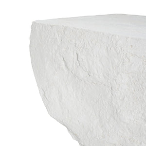 English Elm Christopher Knight Home® - Cleo Modern Minimalist MGO Side Table White — Weatherproof, Eco-Friendly Cubic Accent for Patio/Home N775P300875W
