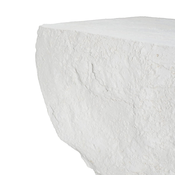 English Elm Christopher Knight Home® - Cleo Modern Minimalist MGO Side Table White — Weatherproof, Eco-Friendly Cubic Accent for Patio/Home N775P300875W