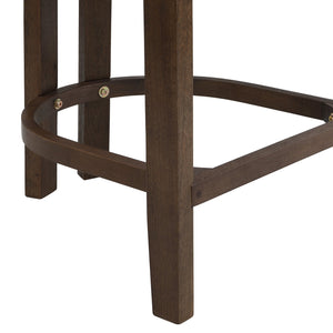 English Elm Christopher Knight Home® - 26" Counter Height Bar Stool with Padded Upholstery and Rubberwood Frame, Contemporary Comfort Set of 2 Beige,Walnut N771P345970T