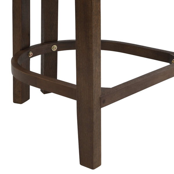 English Elm Christopher Knight Home® - 26" Counter Height Bar Stool with Padded Upholstery and Rubberwood Frame, Contemporary Comfort Set of 2 Beige,Walnut N771P345970T