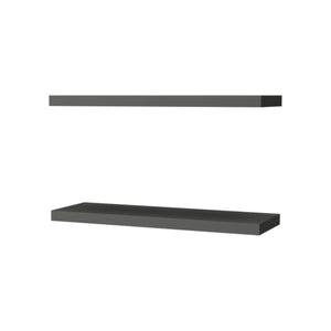 English Elm Matt Grey Floating Shelf recessed 31.5" minimalist matte grey wall shelf for books, décor, space-saving style B062P252141