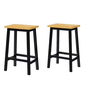 English Elm K&K 48in Kitchen Island Set with 2 Stools, Built-In Power Station, Drop Leaf & Ample Storage Space Black N707S000015B