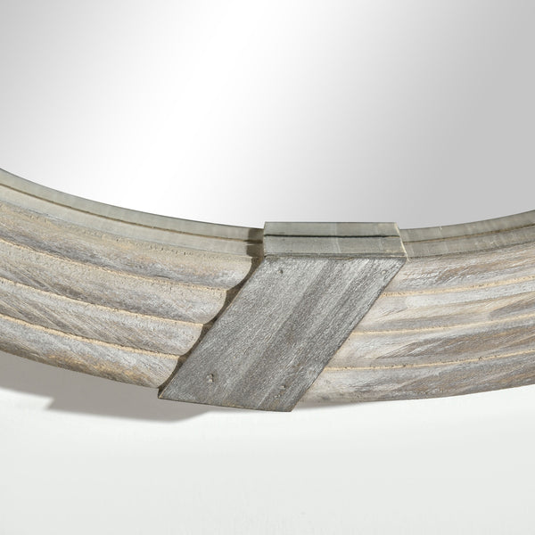 English Elm HOMCOM LED Illuminated Bathroom Mirror 32"x24" Tempered Glass IP44 Waterproof Dimmable Touch Memory Natural Wood W2225P217282