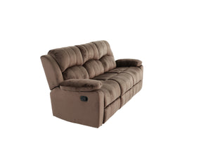 English Elm Comfortable Motion Sofa Oversized 83" Chocolate Padded Suede Reclining Couch Wide Arms Plush Comfort B011P205572