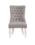 Tufted Back Side Chairs Set: Grey & Antique White (2) | Stylish & Comfortable Dining