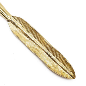 English Elm S/5 Elegant Gold Cutlery Set With Feather Handles – Perfect For Gifting & Everyday Dining Luxury W2078P284547-GIGA