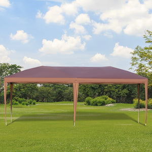 English Elm Outsunny 10' X 19.2' Heavy Duty Pop Up Canopy Tent For Events, Weddings, Bbqs - Quick Setup & Portable! W2225P174197-GIGA