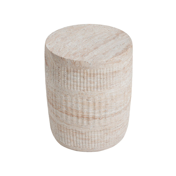 English Elm Christopher Knight Home® - Outdoor/Indoor Lightweight Concrete Side Table - Versatile Beige Travertine Accent For Any Space N773P253794Z