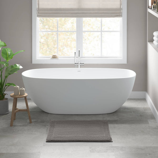 JLA Home Madison Park Signature - 100% Cotton Plush 3000 GSM Reversible Bath Rug — OEKO‑TEX Certified, Ultra Absorbent, Machine Washable Charcoal MPS72-569