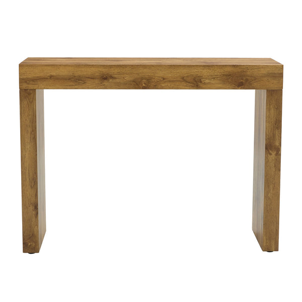 English Elm 4-piece Bar Set with Wood Grain Table Two Storage Drawers and Pu Leather Cushioned Stools W2920S00114