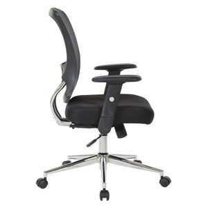 OSP Home Furnishings Mesh Task Chair with Lumbar Support Breathable Seat and Ergonomic Arms for Home Office EM91027C-3