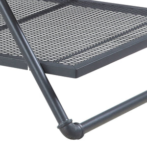 English Elm Oak Industrial Coffee Table With Sandy Grey Finish And Mesh Shelf For Modern Rustic Living Rooms B062P186437