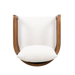 English Elm Outdoor Acacia Wood Dining Chairs with Cushioned Seats Patio Set of 2 Brown N768P362954B