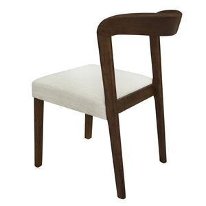 English Elm Christopher Knight Home® - Solid Rubber Wood Dining Chairs Set Of 2 - Walnut & Beige - Stylish Comfort For Modern Dining Spaces N771P292085T