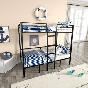 English Elm Full Full Size Loft Bed with Table Set, Transformable to Full over Full Bunk with Drawers, CPC-Certified, Metal Frame, Quiet Slats, Space-Saving Design W427S00069