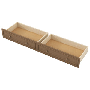 English Elm Full Pine Platform Daybed with Led Lighting Usb Charging Headboard Shelf and Drawers Wood N7090004032D
