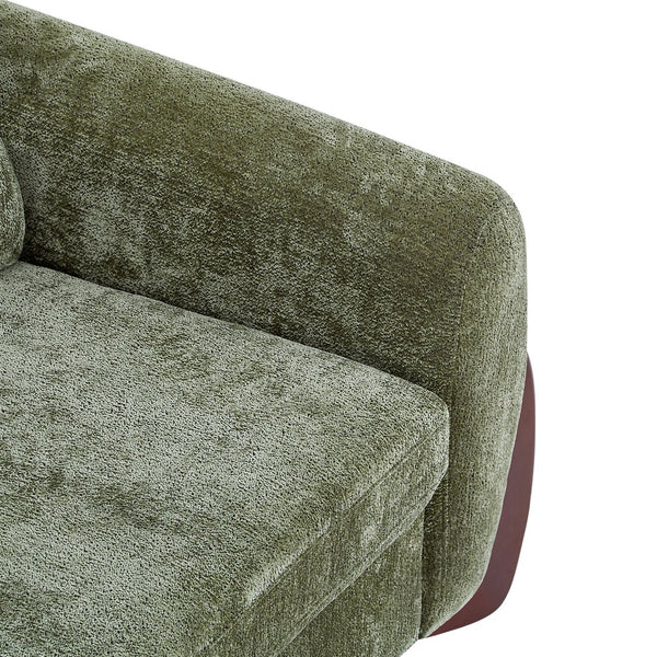 English Elm Christopher Knight Home® - 89"L Olive Green Chenille Sofa – Stylish Comfort For Compact Spaces, Durable Construction & Pillows N771P345832L_N771P345833L