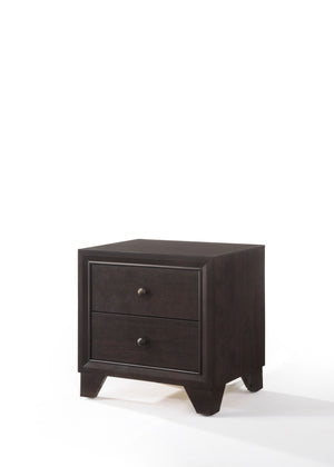English Elm Madison Espresso Finish Nightstand with 2 Drawers, Raised Molding Trim, Solid Wood Frame, 40lb Top B2726P287760
