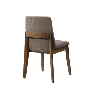 English Elm Christopher Knight Home® - Upholstered Modern Armless Dining Chair Set of 2 with Ergonomic Curved Back & Solid Wood Frame Durable Fabric Brown,Walnut N771P330590W