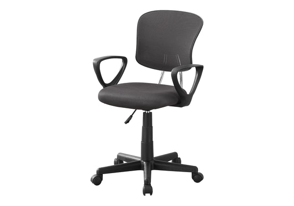 English Elm Office Juvenile Ergonomic Desk Chair with Breathable Mesh Back, Padded Seat, Swivel Mobility and Tilt Control Grey 23 L x 13 W x 22 H B2710P219668