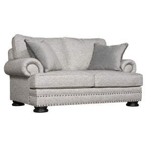 Bernhardt Bernhardt Foster Loveseat — Traditional Rolled Arms, Nailhead Trim, Plush Cushions, 4 Pillows, Made-To-Order B5175A