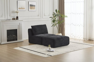 English Elm Modern Modular Memory Foam Sofa - Pet-Friendly Corduroy Sectional With Movable Ottoman & No Assembly! W3723P346964
