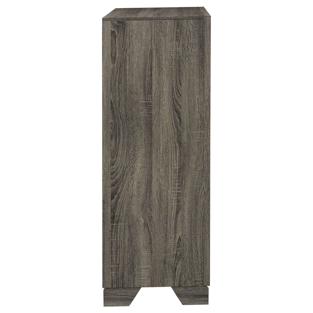 English Elm Funston Brown Oak 4-Drawer Chest – Modern, Space-Saving Storage Solution For Stylish Bedrooms & More! B062P375573