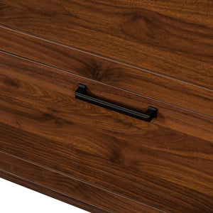 English Elm 2 Drawer Farmhouse File Cabinet with Lock for Home Office – Rustic Charm, Secure Storage, Spacious Organization Walnut W331P272380