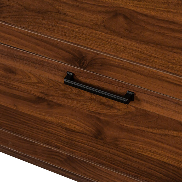 English Elm 2 Drawer Farmhouse File Cabinet with Lock for Home Office – Rustic Charm, Secure Storage, Spacious Organization Walnut W331P272380