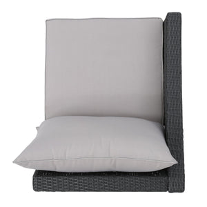 English Elm Christopher Knight Home® - Antibes V-Shaped Wicker Sectional Sofa Set In Grey - Stylish & Comfortable For Outdoor Gatherings 60289.00RSET