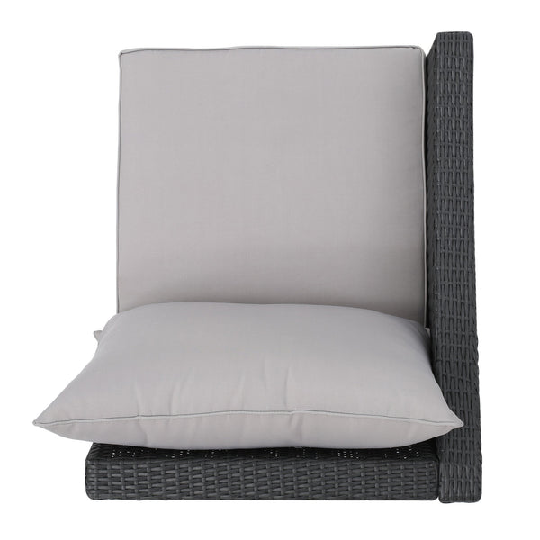 English Elm Christopher Knight Home® - Antibes V-Shaped Wicker Sectional Sofa Set In Grey - Stylish & Comfortable For Outdoor Gatherings 60289.00RSET