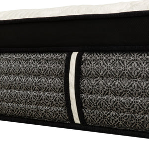 English Elm Premium 16 in. King Size Hybrid Mattress - 16" Euro Top Pocket Coil with Gel Memory Foam, Cool Plush Support, Black Border Elegance B011P208179