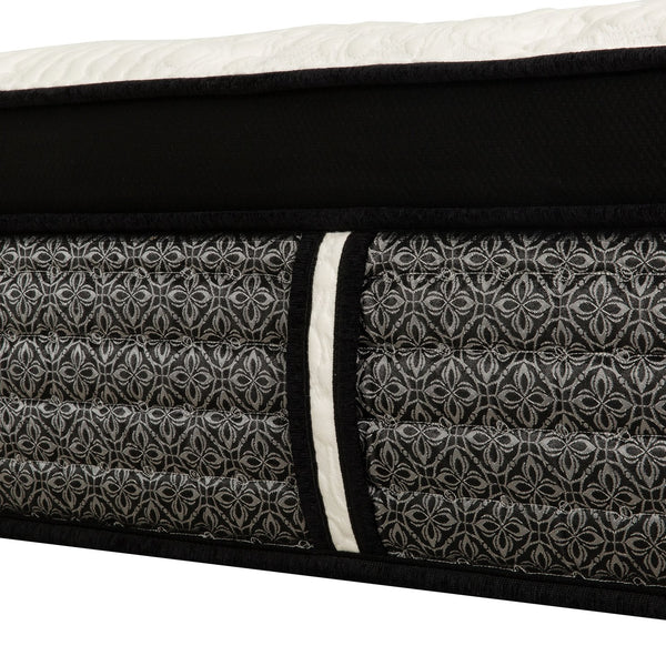 English Elm Premium 16 in. King Size Hybrid Mattress - 16" Euro Top Pocket Coil with Gel Memory Foam, Cool Plush Support, Black Border Elegance B011P208179