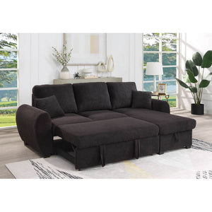 English Elm Teddy Plush Reversible Sleeper Sectional Sofa with Storage Chaise, Teddy Fleece Comfort & Easy Conversion B016S00053