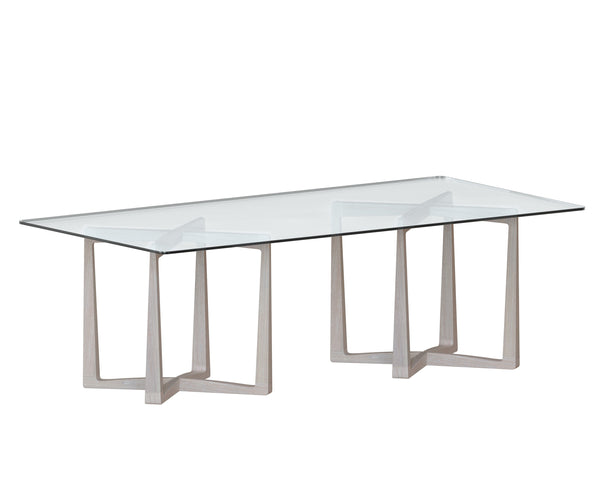 Sunpan Glass Dining Table Top - Elegant Rectangular Clear Tempered Design For Stylish Dining Spaces  Glass 108667